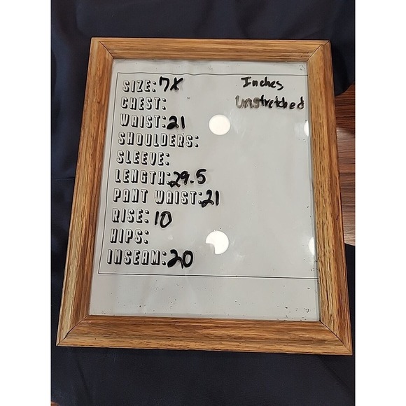 Vintage Bugle Boy Pleated Khaki Pants Boys 7x Easy Care No Wrinkle Navy Blue‎ - Picture 8 of 8